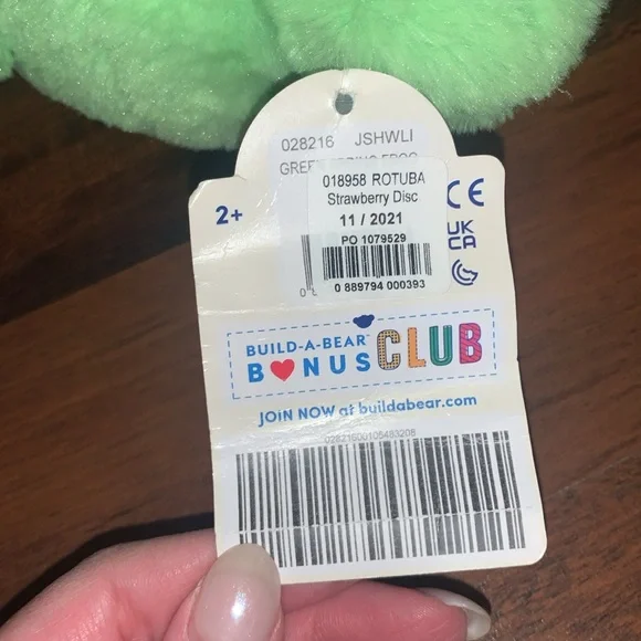 Build A Bear Frog BAB Workshop 16” Green Frog Plush Stuffed Animal